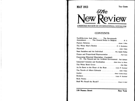 MAY 1913 Ten Cents New Review A-MONTHLY-REVIEW-OF-INTERNATIONAL-S OCIALISM