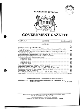 Government Gazette