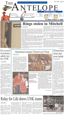 The University of Nebraska at Kearney’S Annual International Over Break Food Festival Took Place at 5:30 P.M