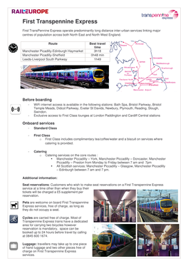 First Transpennine Express