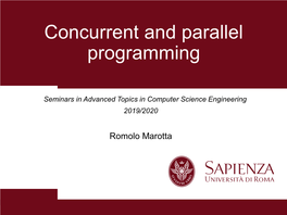 Concurrent and Parallel Programming