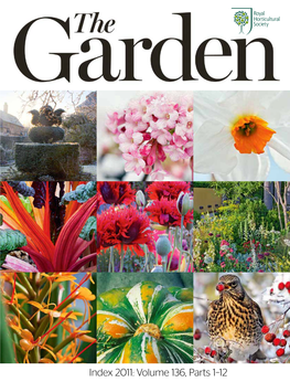 RHS the Garden Index 2011: Volume 136, Parts 1-12