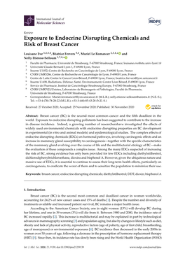 Exposure to Endocrine Disrupting Chemicals and Risk of Breast Cancer