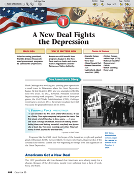 A New Deal Fights the Depression