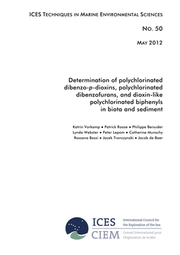 NO. 50 Determination of Polychlorinated Dibenzo-P-Dioxins