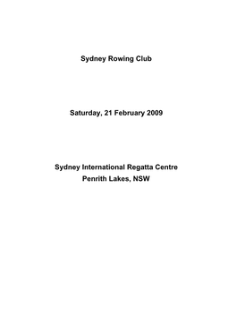 Sydney Rowing Club