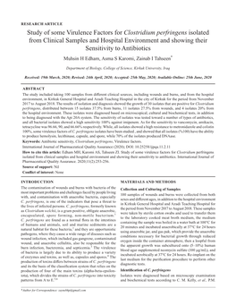 Clostridium Perfringens