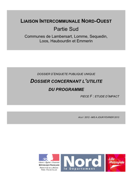 LIAISON INTERCOMMUNALE NORD-OUEST Partie