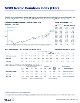 MSCI Nordic Countries Index (EUR)