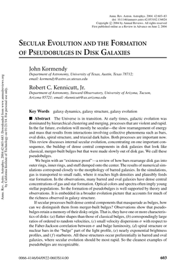 Secular Evolution and the Formation of Pseudobulges in Disk Galaxies