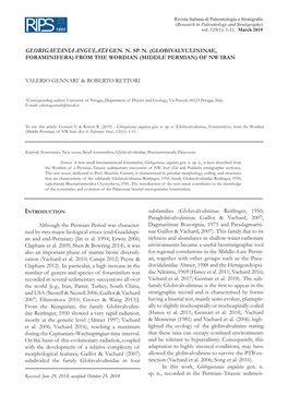 Globivalvulininae, Foraminifera) from the Wordian (Middle Permian) of Nw Iran