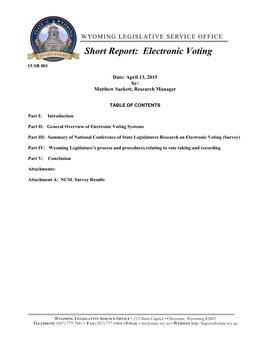 Electronic Voting