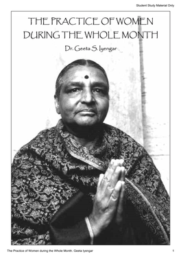 Dr Geeta S. Iyengar Lecture