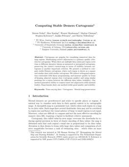 Computing Stable Demers Cartograms⋆