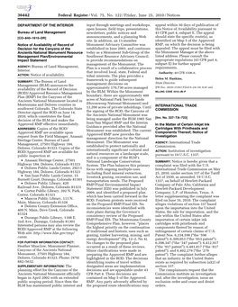 Federal Register/Vol. 75, No. 122/Friday, June 25, 2010/Notices