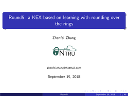 Round5: a KEX Based on Learning with Rounding Over the Rings