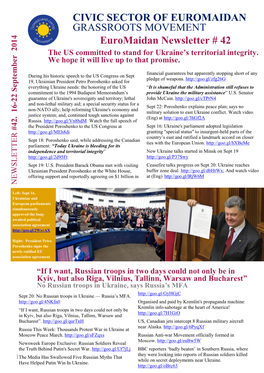 Euromaidan Newsletter No. 42