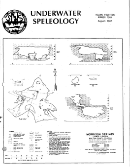 UNDERWATER VOLUME FOURTEEN NUMBER FOUR SPELEOLOGY August 1987