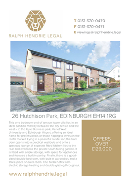 26 Hutchison Park, EDINBURGH EH14