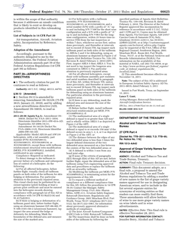 Federal Register/Vol. 76, No. 208/Thursday, October 27, 2011