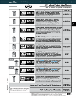 AVK Inserts & Tools