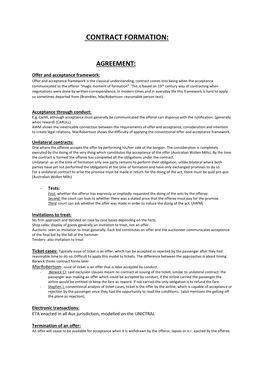 Contract Formation