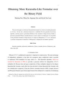 Obtaining More Karatsuba-Like Formulae Over the Binary Field