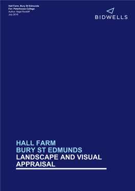 Hall Farm Bury St Edmunds Landscape and Visual