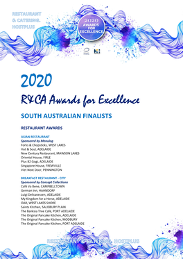 R&CA Awards for Excellence