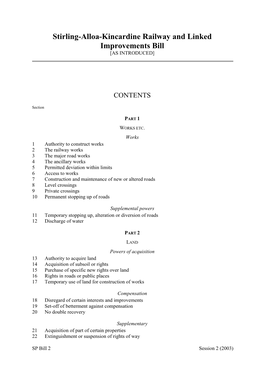 Stirling-Alloa-Kincardine Railway and Linked Improvements Bill [AS INTRODUCED]