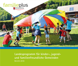 Landesprogramm Für Kinder-, Jugend- Und Familienfreundliche Gemeinden