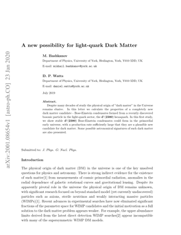 A New Possibility for Light-Quark Dark Matter 2