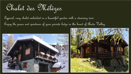 Chalet Des Mélèzes Typical, Cosy Chalet Embedded in a Beautiful Garden with a Stunning View