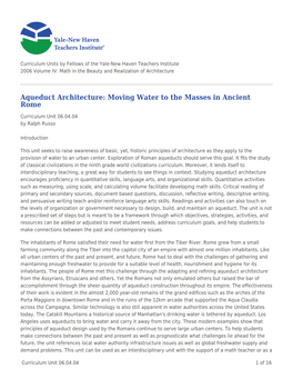 Aqueduct Architecture: Moving Water to the Masses in Ancient Rome