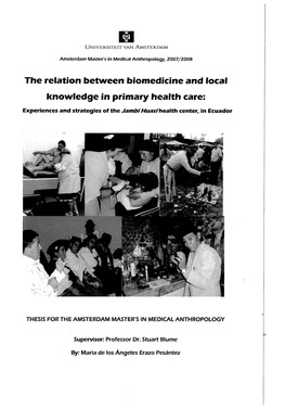 The Relation Between Biomedicine and Local Knowledge in Primary Health Care