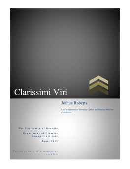 Clarissimi Viri Joshua Roberts