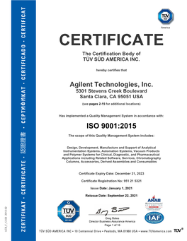 ISO 9001 Certificate