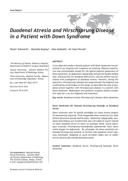 Duodenal Atresia and Hirschsprung Disease in a Patient with Down Syndrome