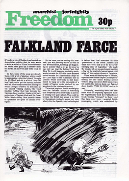 Anarchist Fortnightly 30P 1 7Th April 1982 Vol 43 No 7