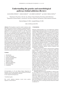 Understanding the Genetics and Neurobiological Pathways Behind Addiction (Review)