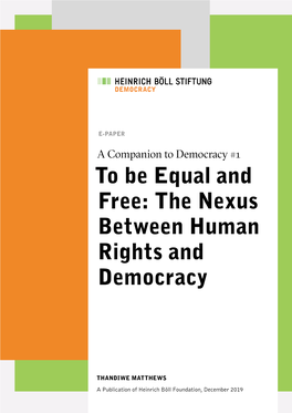 The Nexus Between Human Rights and Democracy