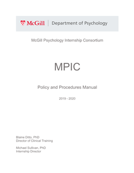 Policy and Procedures Manual