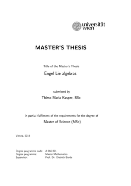 Master's Thesis