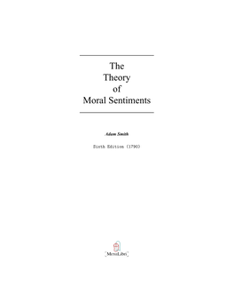 The Theory of Moral Sentiments