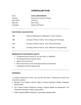 Curriculum Vitae