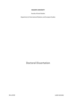 Doctoral Dissertation