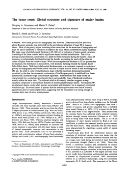 The Lunar Crust: Global Structure and Signature of Major Basins