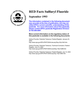 Pesticides EPA-738-F-93-012 Environmental Protection and Toxic Substances September 1993 Agency (7508W) R.E.D