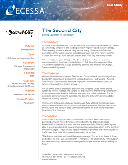 The Second City Linking Laughter to Technology