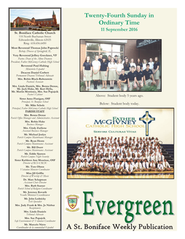 A St. Boniface Weekly Publication